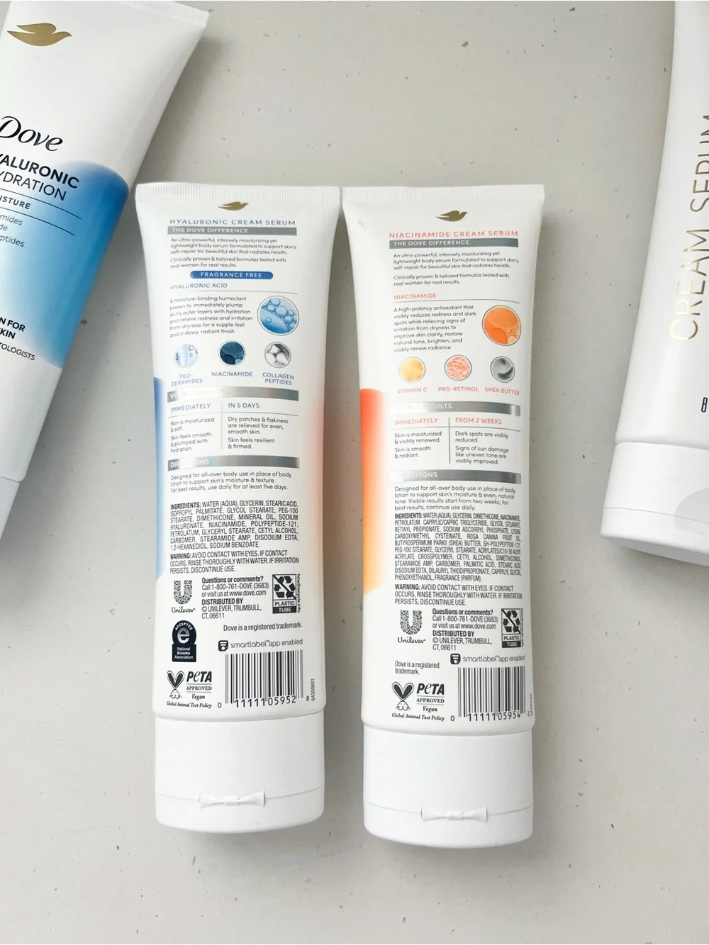 New: Dove cream serum hyaluronic hydration, niacinamide even tone body lotion-4